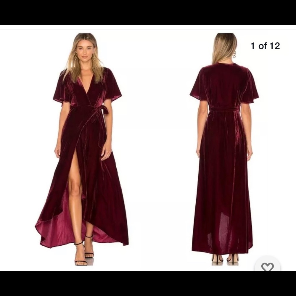 Velvet wrap dress, perfect for holiday, Christmas